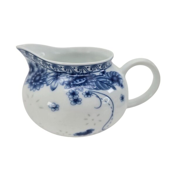 Vintage Blue & White Porcelain Oil & Vinegar Dispenser With Funnel Set JE112 - Picture 10 of 12